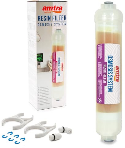 Amtra Osmosis System 190 Cartridge - Harzkartusche für Aquarien, Post-Ismose mit Farbumschlag zur vollständigen Entfernung von TDD aus osmotischem Wasser