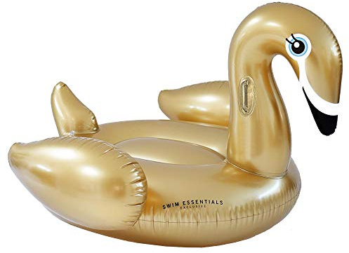 Swim Essentials Aufblasbar XXL 140 x 115 cm Schwan Gold