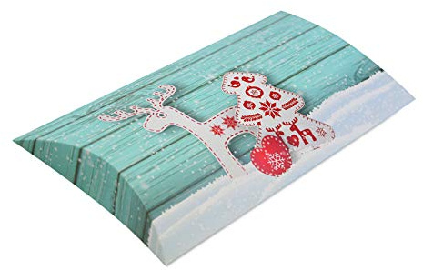 25er Pack Kissenverpackung Weihnachten Rentier, Herz und Baum, Kissenbox, Geschenkverpackung