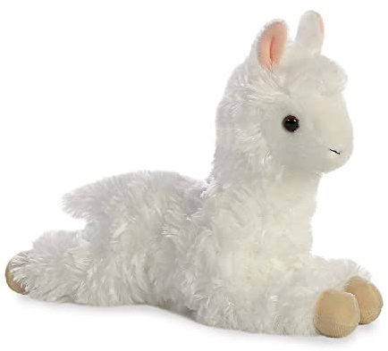 Aurora World 31767, Mini Flopsies Alpaka, 20cm, Plüschtier, weiß