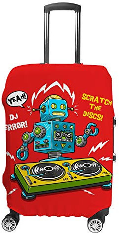 Ruchen Housse de protection pour valise Motif robot Dj