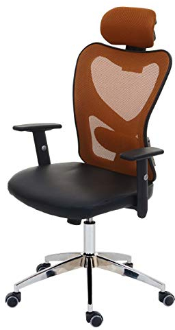 Mendler Poltrona Sedia Ufficio Girevole Regolabile T350 Atlanta Ecopelle Design Moderno - Marrone