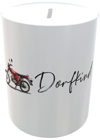 Personalisierte Moped-Spardose - Lustige Geschenkidee für Simson-Fans (rot)