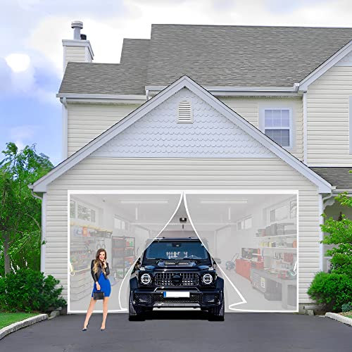 Magnetic Fly Screen Door, 85x190cm Heavy Duty Mesh Curtain, Widened Top Sticker, Pet and Kid Friendly, Keep Away from Mosquitoes Insects (White)