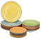 Baroni Home Juego de 18 Platos de porcelana y gres, Vajilla para 6 personas, Set Completo, Fantasía Colores