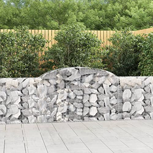 Camerina Arched Gabion Baskets 8 pcs 300x30x80/100 cm Galvanised Iron,Arched Gabion Baskets,Arched Gabion Basket Cage,Mesh Wire Stone Basket Outdoor