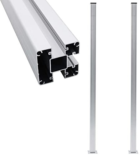 Homgoday 2 x Aluminium Fence Posts 185 cm, Outdoor Garden Gate, Outdoor Fence Gate, Yard Fence