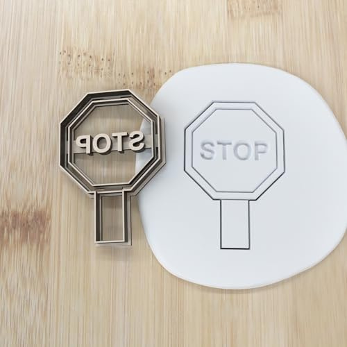 Verkehrszeichen Stoppschild cookie cutter Fondant Keksstempel/Ausstechform keksausstecher PLA ca.8cm