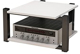 GLigeT Lautsprecherständer Audio-Halterung, Boden-Audio-Halterung, modernes Wohnzimmer-Schrankregal, zweistöckige Audio-Halterung, 15,74 Zoll hoch Speaker Stand (Color : A)