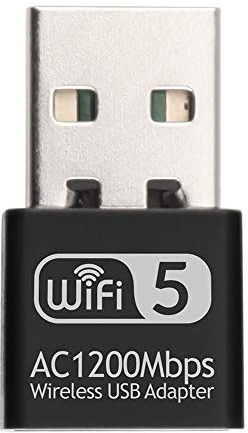 Jenbnoau Adaptador de Ca WiFi InaláMbrico USB de 2,4 GHz 5,8 GHz Adaptador Wi-Fi USB 2.0 de Banda Dual 1200Mbps Compatible con Tarjeta de Red 802.11B / G