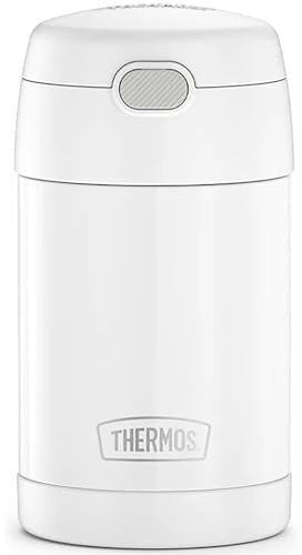 Thermos 16 oz. Vacuum Insulated Stainless Steel Food Jar with Spoon - White