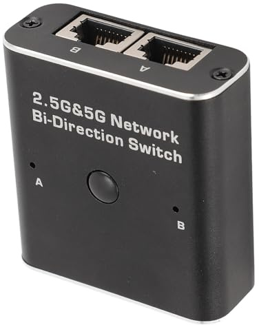 Switch di Rete da 1000 Mbps, Splitter Gigabit Ethernet da 1 a 2 con Cavo di Alimentazione USB, Adattatore Splitter di Rete per 2 Dispositivi Collegati in Rete Contemporaneamente
