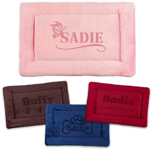 xrlsg Personalized Dog Mat Custom Dog Bed for Kennel Washable Pet Sleeping Mat Gift for Dog Cat Pet Lovers
