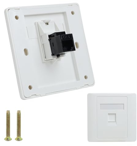 Prise réseau Gigabit Cat6 - Prise murale RJ45 double passage pour installation de câble Ethernet