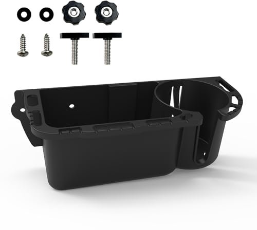 EUPHENG Boat Caddy Organizer, Multifunctional Boat Storage Organizer with Drainage, Drill or T-Bolt 2 Ways Installation for Marine, Kayak, Jon Boat, Bass Boat, Fishing Tool Holder