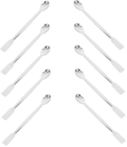 CIYODO 10pezzi Strumenti Da Laboratorio in Acciaio Inossidabile Paletta e Spatola Per Microdosi Precise Resistenti e Facili Da Pulire Per Campionamento Chimico e Dosaggio Medico