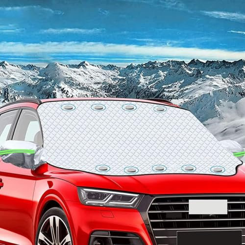 WENYINGLIHAI Auto Frontscheibenabdeckung Winter für Winter for Ford Transit 2012-2021, Faltbare Versteckten Magnet Windschutzscheibenabdeckung Scheibenabdeckung Zubehör,B/157 * 126