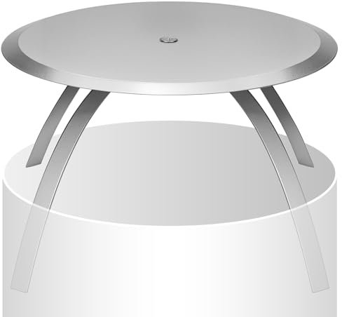 Ancable Coperchio per foro per camino, 180 mm, in acciaio inox, copertura per canna fumaria, coperchio universale da parete (adatto fino a Ø 180 mm)