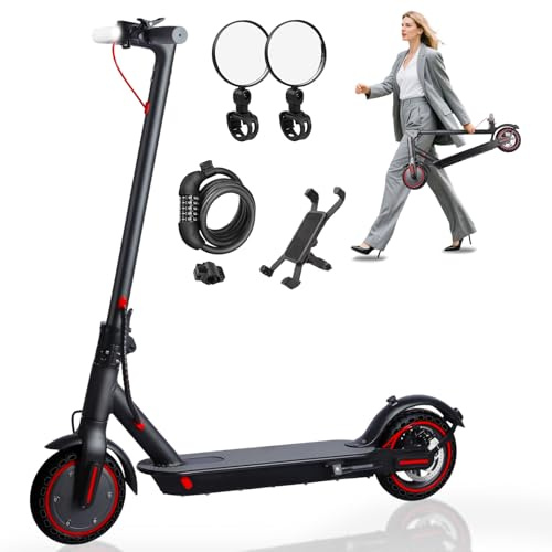Elektroroller für Erwachsene aus Aluminiumlegierung mit dualem Bremssystem, 350W Motor mit Zulassung, Höchstgeschwindigkeit 20 km/h，25-30 km Reichweite, 8,5 Zoll Faltbarer Pendler-E-Scooter