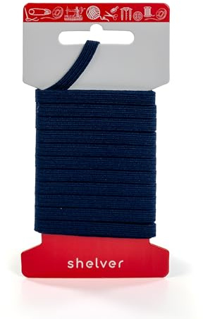 Bande élastique plate (bleu marine, 6 mm)