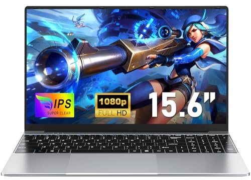 NIAKUN 15.6 Pouces Pc Portable Laptop Gamer 16GB RAM 1TB SSD, R7 5700U Processor (1,8 à 4,3 GHz) Ordinateur Portable Gaming Computer, 6000Mah/Clavier Complet Rétroéclairé/Webcam/Touchpad/Type-C