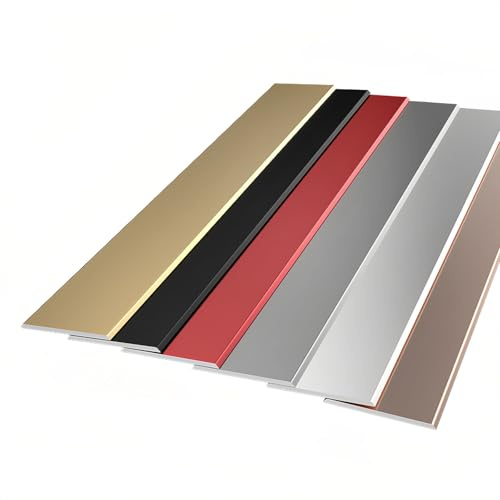 CMJYMX Perfil De Transición para Suelo Laminado, 90cm Tiras De Transición De Piso, Aluminio Anodizado, Tira De Umbral De Alfombra A Baldosa, Disponible En Varios Acabados(Black,6cm)