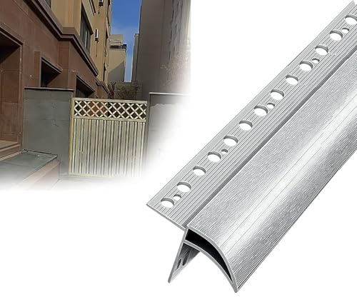 gocciolatoio per balconi Deviatore pioggia in alluminio larghezza 50 mm, grondaia altezza 35 mm, deflettore per tetto per davanzali, profili tagliabili(1 PC,L 60 CM)