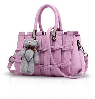 New Girl/femminile dolce Fashion Handbag Messenger Bag di Crossbody della spalla della borsa del Tote Viola Nicole & Doris
