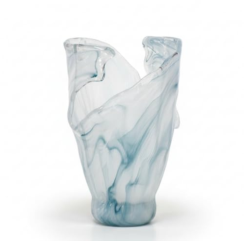 Vaso in Vetro di Murano Azzurro Onda by Tammaro Home