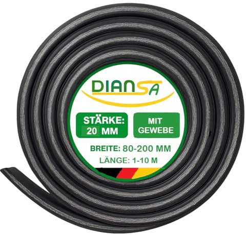 Gummistreifen mit Gewebe in der Größe 1500x120x20mm Gummi-Matte Auflage Streifen Unterlage Schürfleiste Abrieb Schneeschild Leiste