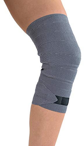 TOROS-GROUP Medical Elastic Bandage with Textile Fastening 2 PACK Grey 1.5m * 8cm