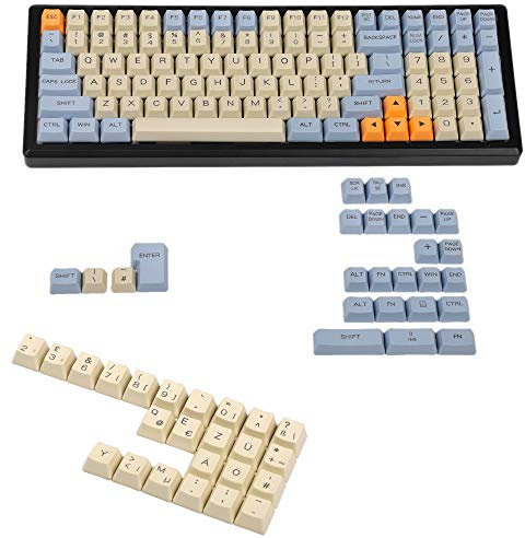 YMDK Lasergravur UK Italienisch Spanien Deutsch ISO OEM Profil Dicke PBT Tastenkappe für MX mechanische Tastatur YMD96 KBD75 104 87 61 (Godspeed Deutsch ISO)