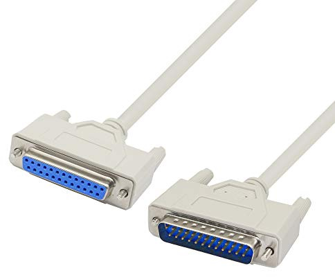 PNGKNYOCN Câble d'imprimante parallèle mâle - femelle db25 de 4,5 pieds pour connecter un ordinateur et une imprimante avec interface femelle db25