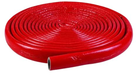 Thermal Pipe Insulation Coated Foam Polyethylene Lagging Wrap 10m Roll Red (20-22mm)