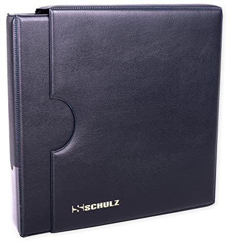Colección de monedas Álbum con manga/funda – 50 p £1 £2 carpeta de almacenamiento para 200 monedas – Soporte para coleccionar proteger y almacenar Schulz Álbum de monedas, color azul