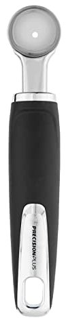 Tower T832227 Precision Plus Melon Baller, Softtex Handle, Dishwasher Safe, Stainless Steel, Silver