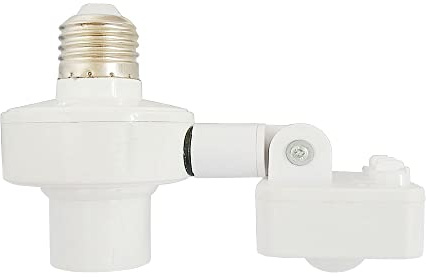 Motion Activated Light Socket,Adjustable Sensor Head, Auto On/Off Light Control,E26/E27 Motion Sensor Light Adapter Only Indoor Use for Porch,Basement,Storage Room