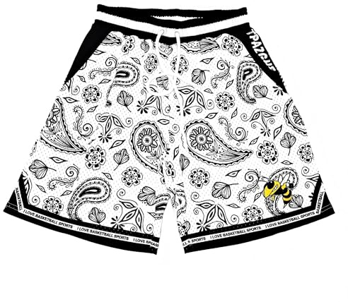 TPAZGHE Mens Sports Short Quick Dry Polyester Vintage Basketball Shorts with Pocket(A004,X-Small)