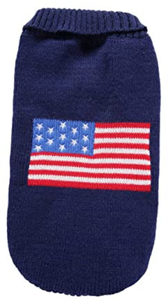Mipcase Pullover Für Hunde Mit Amerikanischer Flagge Warmes Winteroutfit Für Haustiere Für Feiertage Und Outdoor-spaß XL