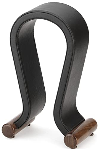 Headset Halterung Universeller Leder-Kopfhörerständer, Gaming-Headset-Ständer, PU-Leder + Holz, Kopfhörerhalter, Schreibtisch-Disply-Ablage for kabelgebundene/kabellose Kopfhörer – Birke Kopfhörer Stä