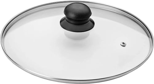 AL-FAHMI Tempered Glass Lid Designed to Fit All Saucepans Frying Pans Dishes Universal Glass Lid Different Sizes (32CM)