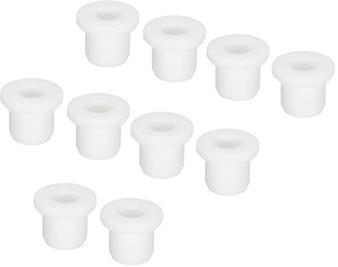 sourcing map 10Pcs T Type Rubber Grommet Mount Dia 10mm (13x6x10mm) Seal Protection Flexible Hole Plugs for Cable Pipe White