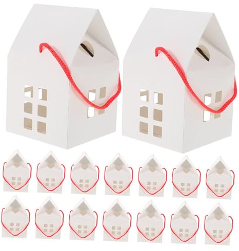 Gatuida 15 Braune Süßigkeiten-Boxen Papier-Geschenkboxen Mit Fenster Und Für Weihnachtsgeschenke