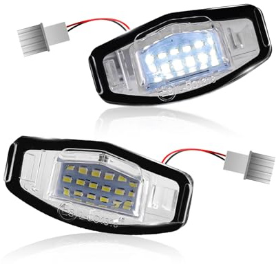 Nrgedzam 2PCS Led License Plate Light Tag Lamp Assembly Rear License Plate Lights Compatible with Honda Accord Civic Acura Sedan Odyssey TSX TL RDX RL ILX RDX RL, 6000K White