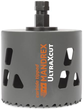 Mandrex | Lochsäge UltraXcut Ø 68mm mit Hartmetallzähnen, Lochbohrer für harte & weiche Materialien, Mehrzweck Lochsäge
