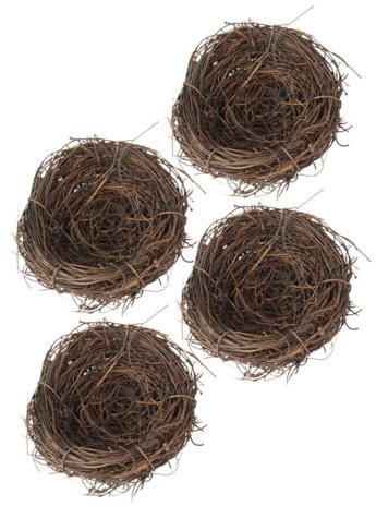 FRCOLOR Lebenslange Rattan-Material Vogelnest-Dekoration Nest Ornament Vogelnester Zweige Für Home Office Garten