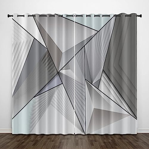 Verdunkelungsvorhänge Kräuselband Gestreiftes Polygon Minimalistisch Set Kindergardinen Mädchen Verdunkelungsvorhänge Mit Ösen Blickdichter Kinderzimmer Schlafzimmer Vorhang-5R3C3O7Z0V7