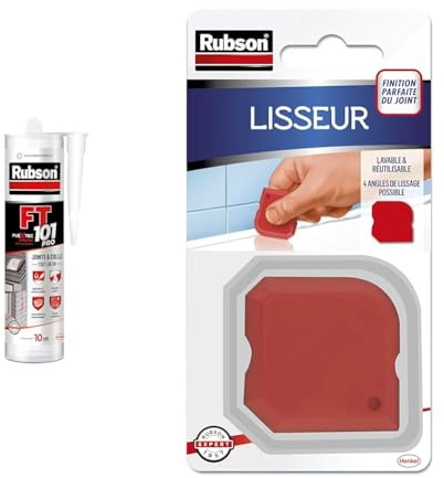 Rubson FT 101 Translucide, Mastic polymère de haute qualité pour joints, fissures, collages & Lisseur, outil pour lisser tous les types de joints - adapté à toutes les formules de mastic
