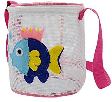 Murman Strandspielzeug Tasche Mesh Beach Bag, Süß Netz Strandtasche, Strandtasche Mit Verstellbare Schulter Für Muscheln Sammeln, Sandspielzeug Rücksack Beutel Für Kinder Jungen Mädchen Badetasche