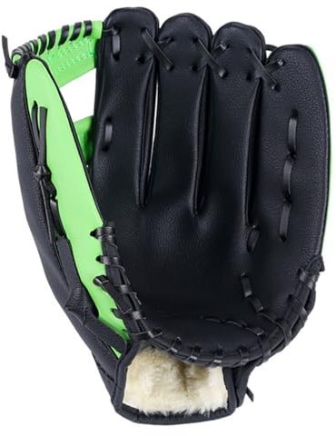 ZYYRSS Gant de sport et de softball épais pour gaucher – Gants de baseball pour enfants/jeunes/adultes, main droite (vert, 26,7 cm)